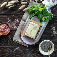 Load image into Gallery viewer, Marbled Mint & Sweet Orange Soap